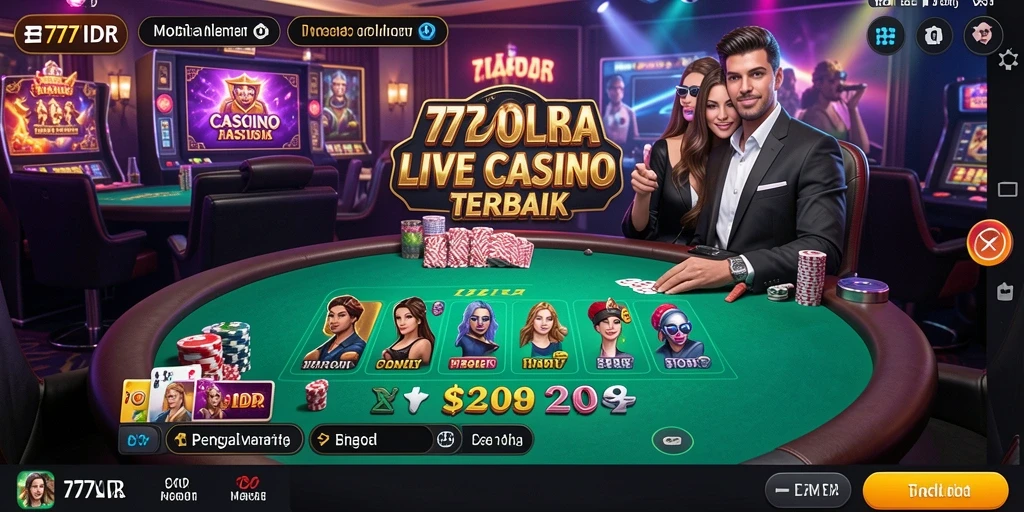 Tampilan gameplay menarik di aplikasi Live Casino 777IDR.