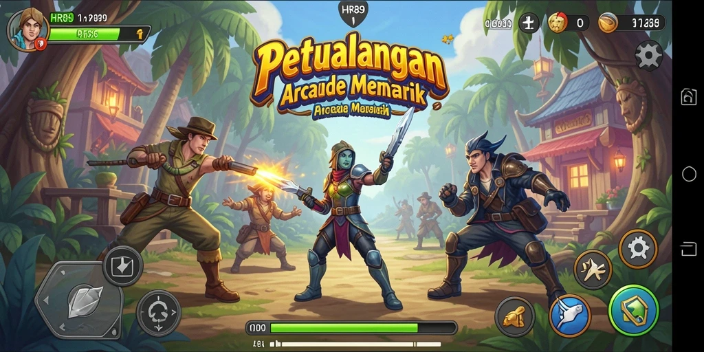 Tampilan gameplay seru dari HR89 yang penuh aksi Arcade.
