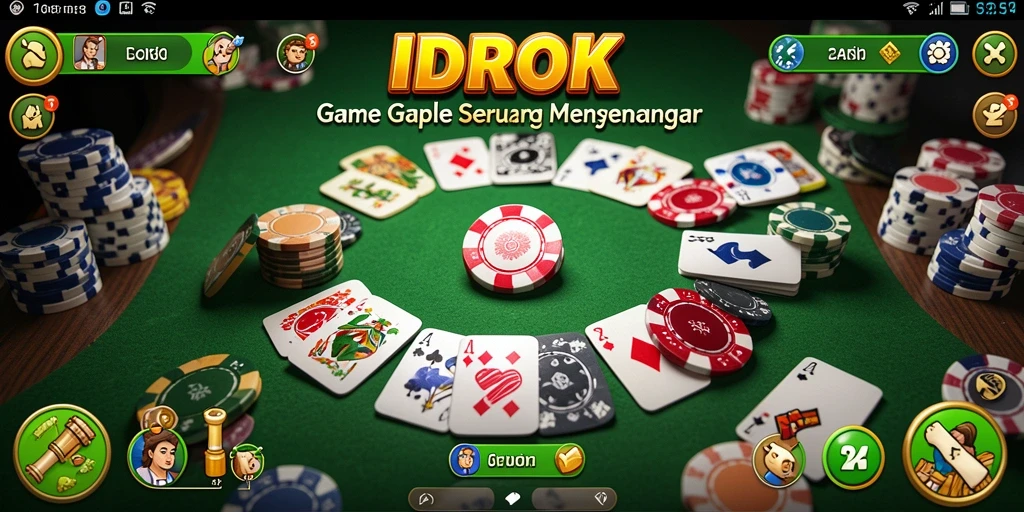 Tampilan gameplay seru dalam IDROK - game Gaple.