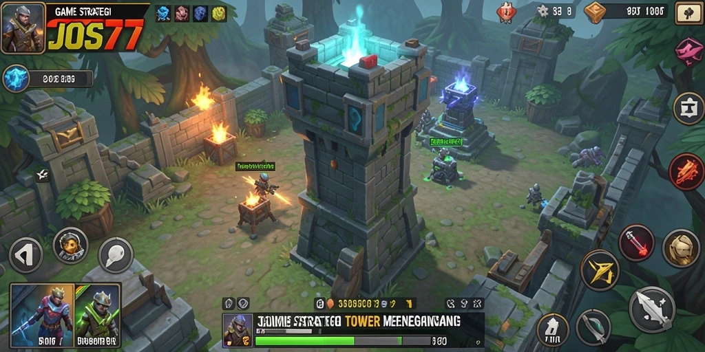 Tangkapan layar <strong>JOS77</strong> menampilkan aksi Tower Defense yang seru.