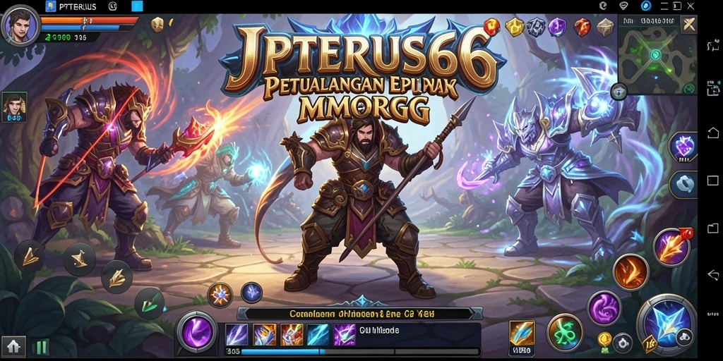 Tampilan gameplay epik di dunia fantastis JPTERUS66.