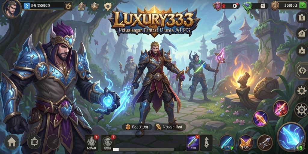 Tampilan gameplay LUXURY333 dengan grafik ARPG yang menakjubkan.