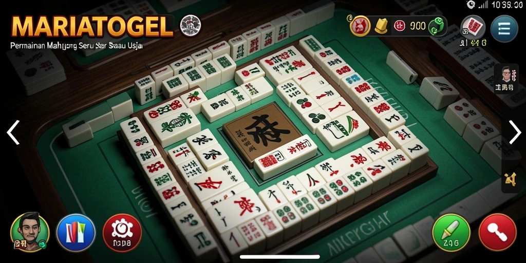 Screenshot menampilkan gameplay menarik dari MARIATOGEL dengan tampilan Mahjong yang mengesankan.