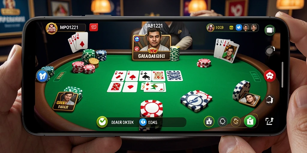 Tampilan menarik dari gameplay Poker di MPO1221.