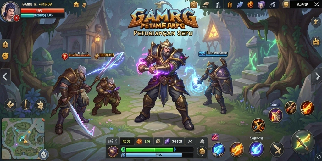Tampilan gameplay seru di dunia ARPG yang penuh petualangan.