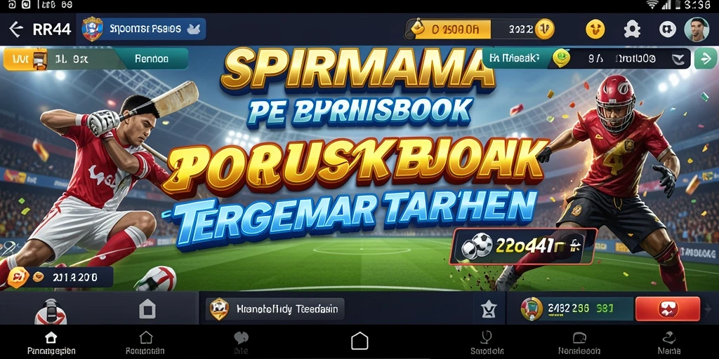 Tampilan gameplay aplikasi Sportsbook RR44 yang menarik dan interaktif.