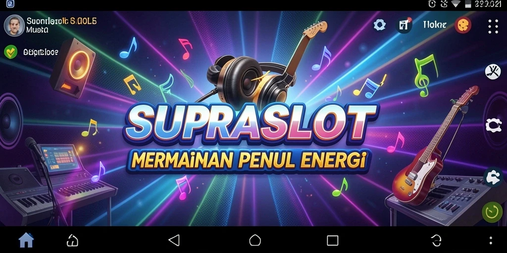 Tampilan gameplay <strong>SUPRASLOT</strong> dengan iringan musik yang mengasyikkan.